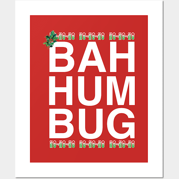 Bah Humbug Christmas Wall Art by Rebus28